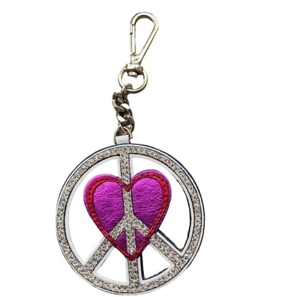 DVF Diane Von Furstenburg Intl Peace Day Leather Charm EUC